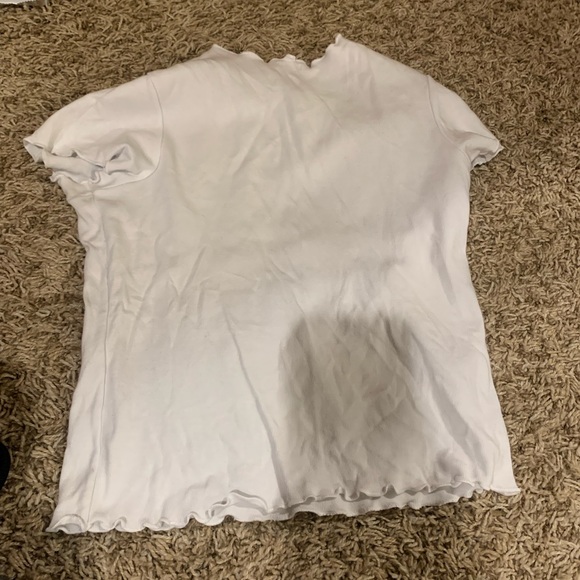 basic white fitted cropped tshirt - Picture 2 of 3